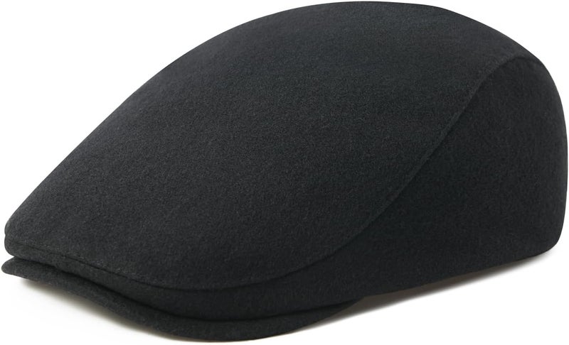 FEINION Men Wool Blend Flat Cap Tweed Newsboy Ivy Hat - Image 2